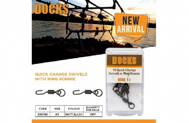 DOCKS 10 QUICK CHANGE SWIVELS W. RING RONNIE