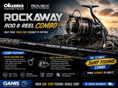 OKUMA ROCKAWAY ROD & ROVEX BIG BOSS PRO REEL