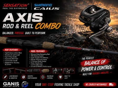 SENSATION AXIS ROD & SHIMANO CAUIS REEL 