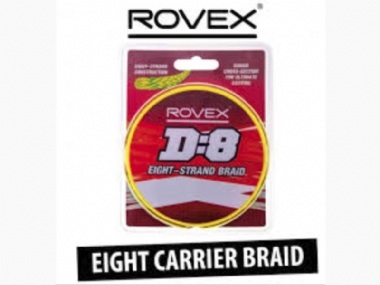 ROVEX D8 EIGHT STRAND BRAID YELLOW 300YD