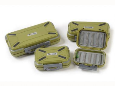 XPLORER DELUXE WATERPROOF FLY BOXES OLIVE