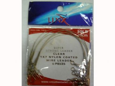 LINX CLEAR NYLON COATED WIRE LEADER 20CM