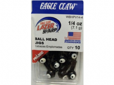 EAGLE CLAW BALL JIG HEADS BLACK