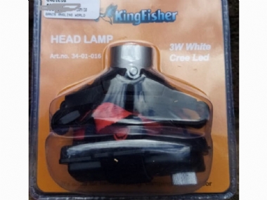 KINGFISHER HEAD LAMP 3W WHITE CREE LED