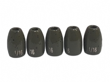 BAD TO THE BONE TUNGSTEN FLIPPING WORM GREEN PUMPKIN 