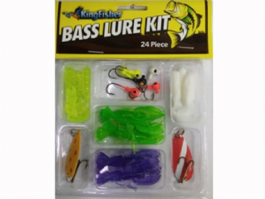 KINGFISHER BASS LURE KIT 24PC