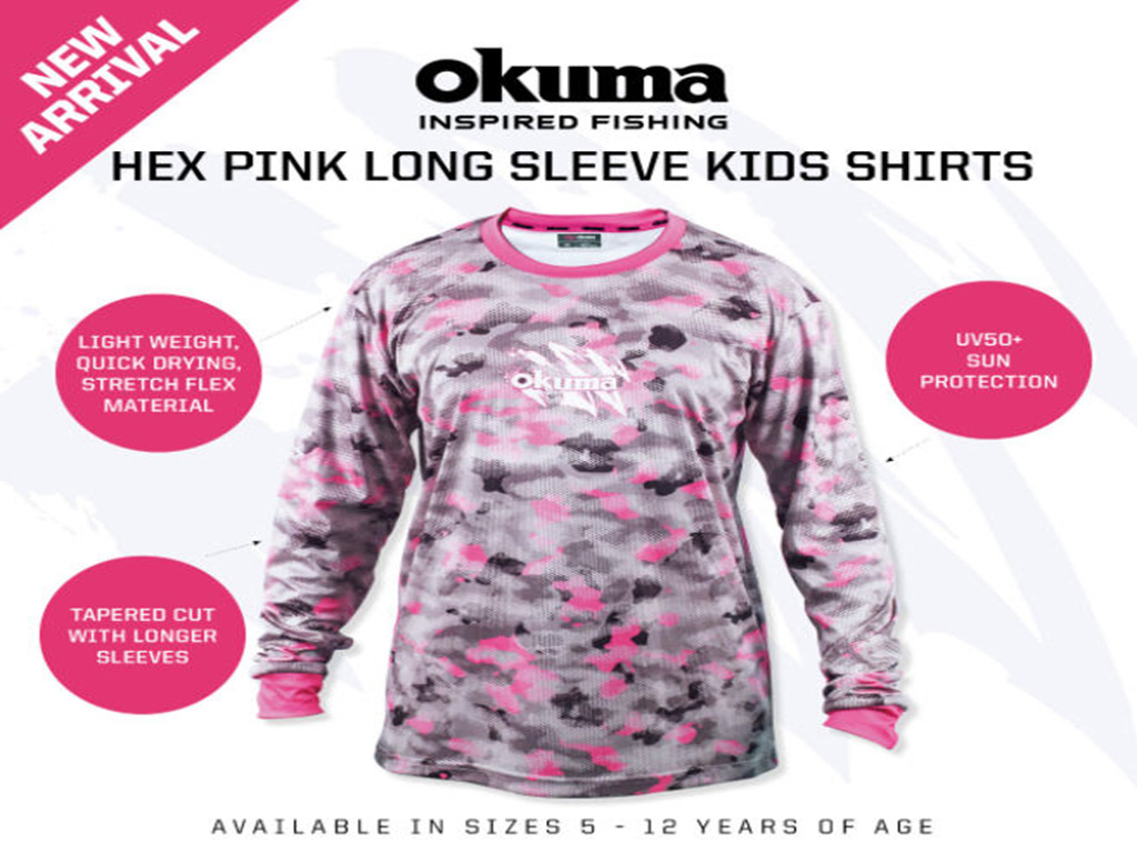 OKUMA PINK LONG SLEEVE KIDS SHIRT
