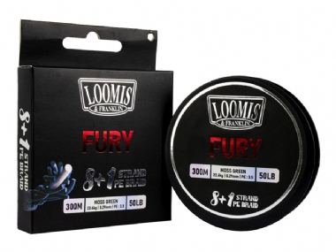 LOOMIS & FRANKLIN FURY 8+1 BRAID MOSS GREEN 300M