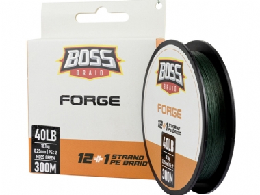 BOSS BRAID FORGE 12 PLUS 1 PE BRAID MOSS GREEN 300M