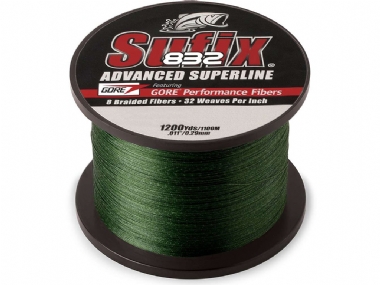 SUFIX 832 BRAID ADVANCED SUPER LINE GREEN 1200YDS 
