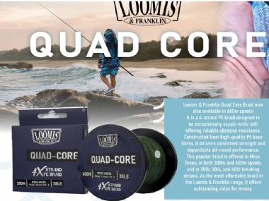 LOOMIS & FRANKLIN QUAD CORE BRAID MOSS GREEN 600M