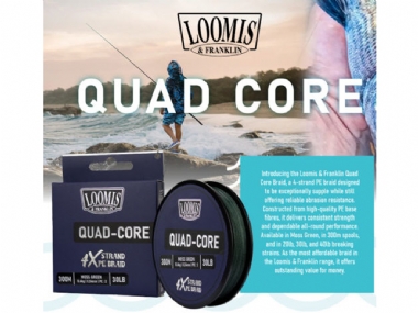 LOOMIS & FRANKLIN QUAD CORE BRAID MOSS GREEN 300M