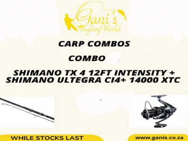CARP COMBO 50 SHIMANO TX 4 12FT INTENSITY & SHIMANO ULTEGRA C14 14000 XTC