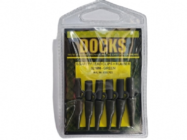 DOCKS SAFETY LEAD CLIPS PLUS RUBBER 32MM
