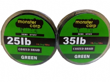 MONSTER CARP COATED BRAID GREEN 10M
