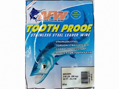 AFW TOOTH PROOF LEADER WIRE BROWN 30FT