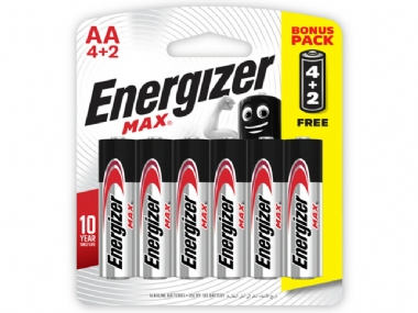 ENERGIZER MAX AA ALKALINE BATTERIES (6)