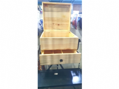 GANIS DOUBLE DRAWER WOODEN MUTI BOX