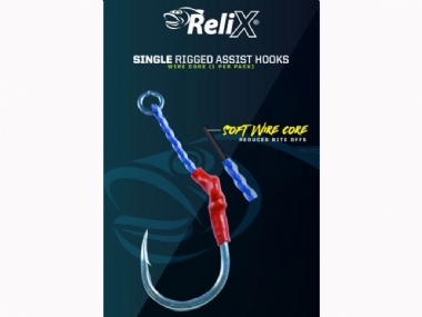 RELIX SINGLE RIGGED ASSIST HOOK SOFT WIRE CORE