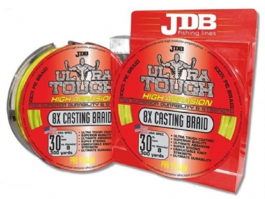 JDB ULTRA TOUGH 8X CASTING BRAID YELLOW 300YDS 