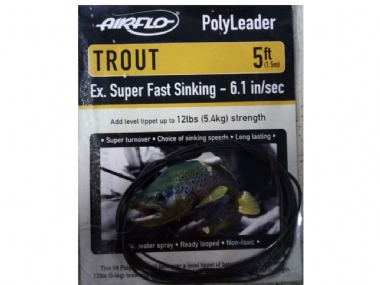 AIRFLO TROUT POLY LEADER BLACK 5FT